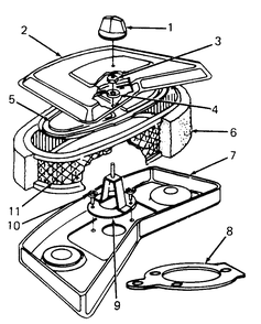 Air Cleaner Diagram and Parts List for 1610 0350042U-135393100-135393399-136393100 Cub Cadet Lawn Tractor